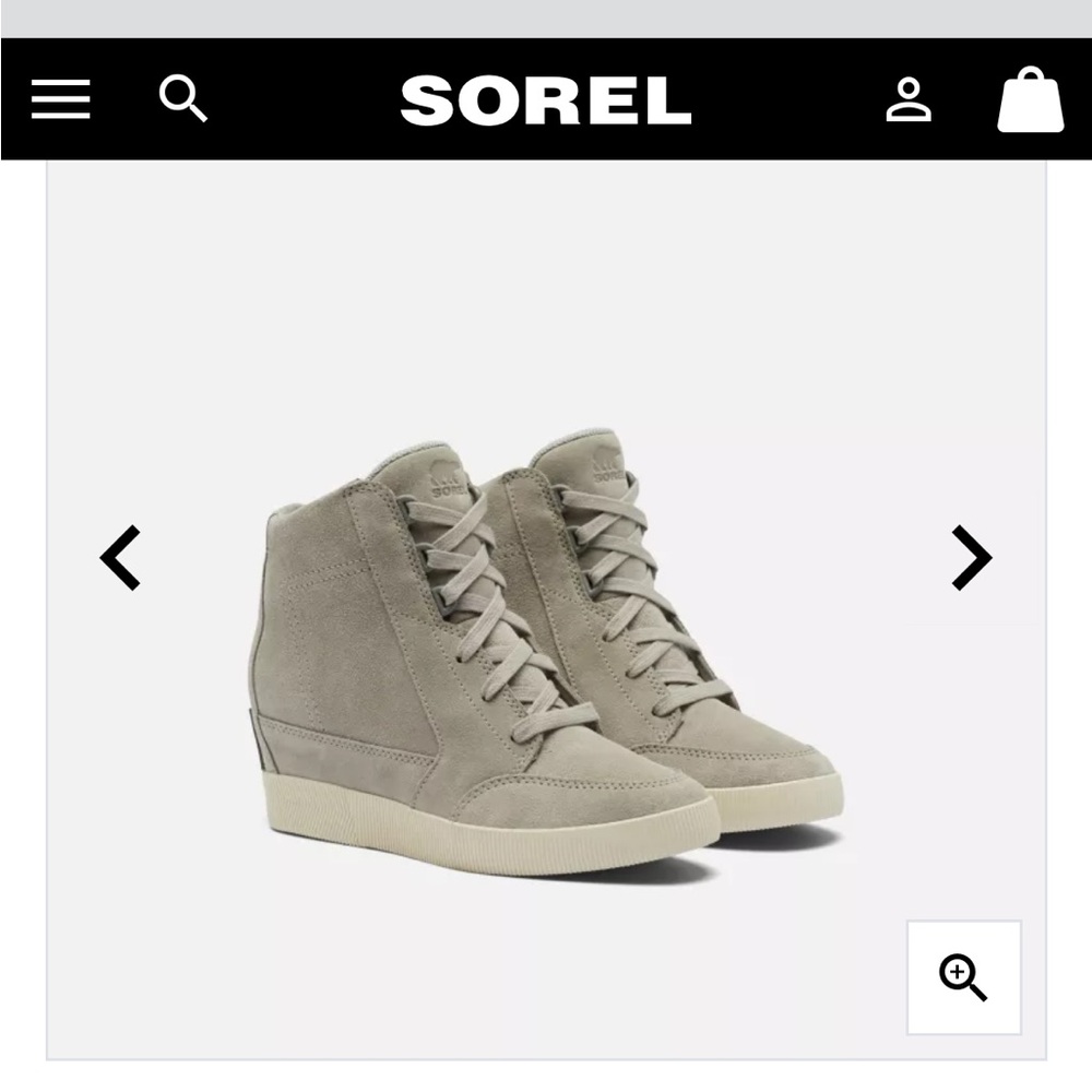 Size women’s 6, waterproof, Sorel lace up wedge boot